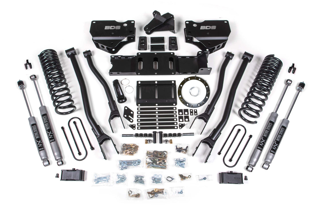 BDS Suspension 4 Inch Lift Kit w/ 4-Link | Ram 3500 (19-24) 4WD | Diesel