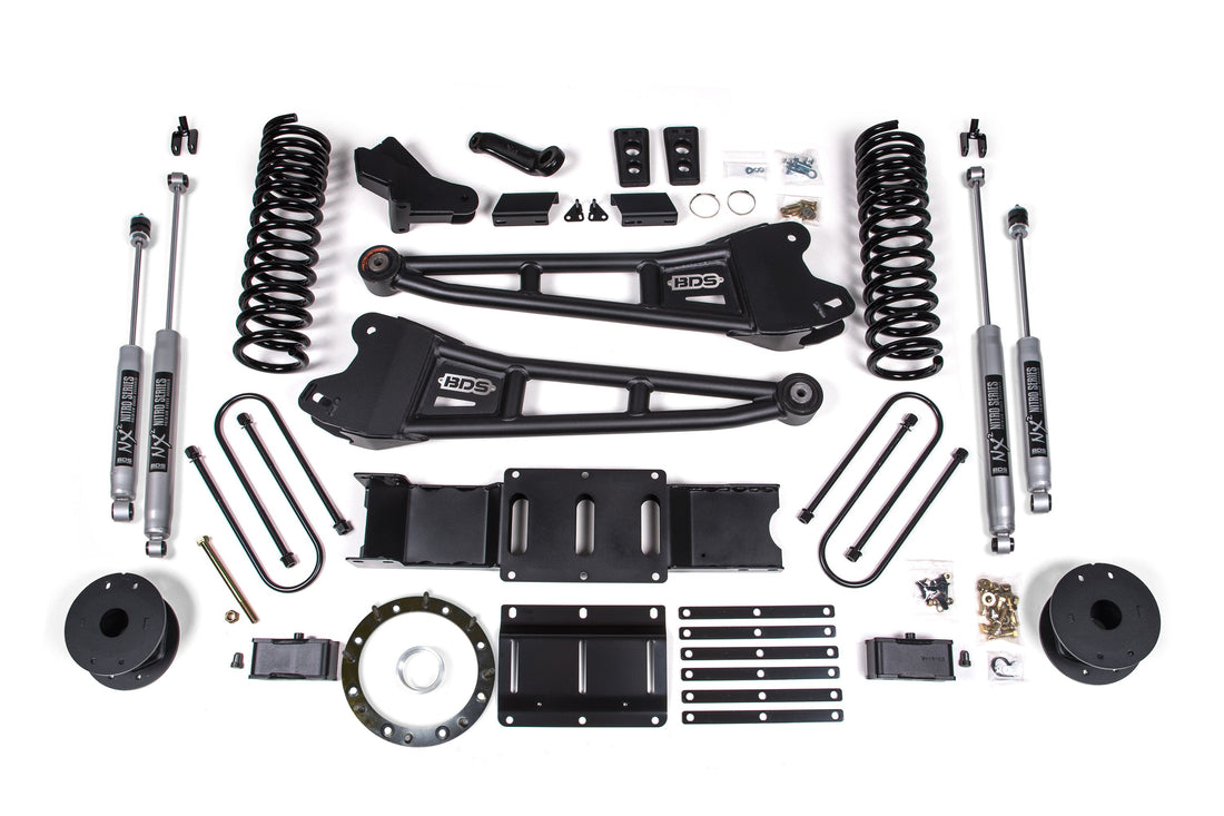 BDS Suspension 4 Inch Lift Kit w/ Radius Arm | Ram 3500 w/ Rear Air Ride (19-24) 4WD | Gas