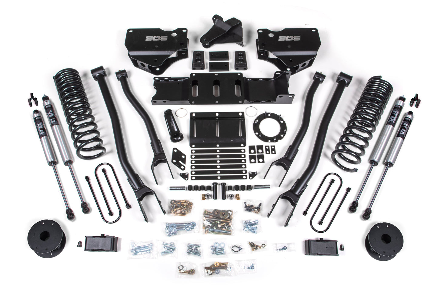 BDS Suspension 4 Inch Lift Kit w/ 4-Link | Ram 3500 w/ Rear Air Ride (19-24) 4WD | Gas