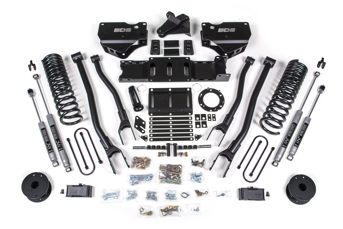BDS Suspension 4 Inch Lift Kit w/ 4-Link | Ram 3500 w/ Rear Air Ride (19-24) 4WD | Diesel