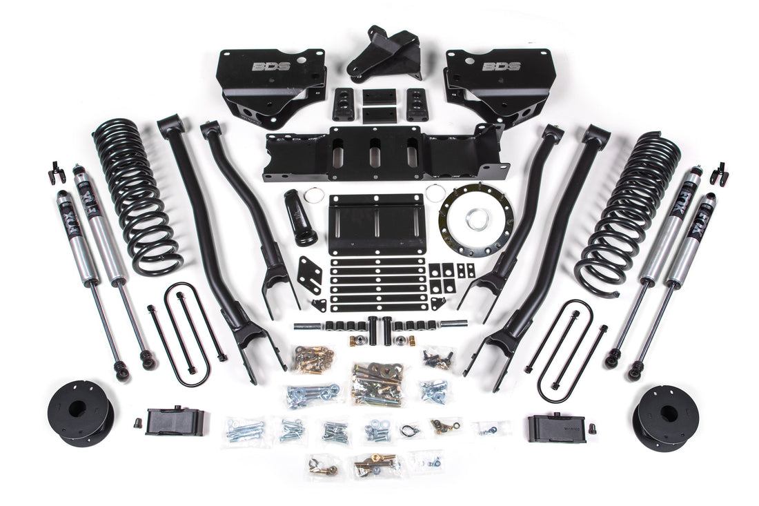 BDS Suspension 4 Inch Lift Kit w/ 4-Link | Ram 3500 w/ Rear Air Ride (19-24) 4WD | Diesel