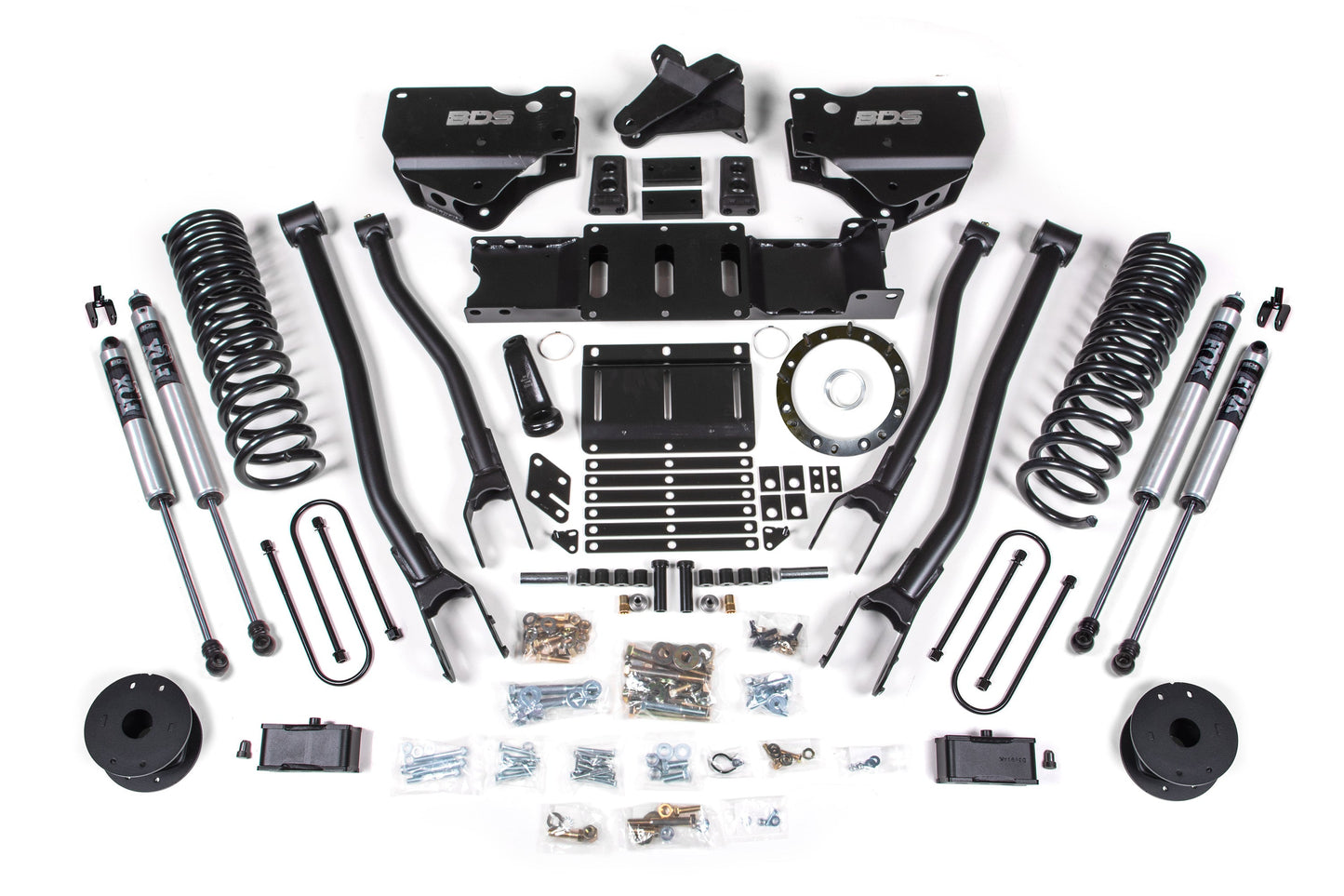 BDS Suspension 4 Inch Lift Kit w/ 4-Link | Ram 3500 w/ Rear Air Ride (19-24) 4WD | Diesel