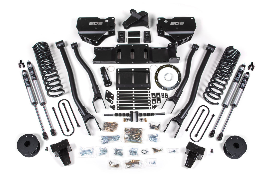 BDS Suspension 6 Inch Lift Kit w/ 4-Link | Ram 3500 w/ Rear Air Ride (19-24) 4WD | Diesel