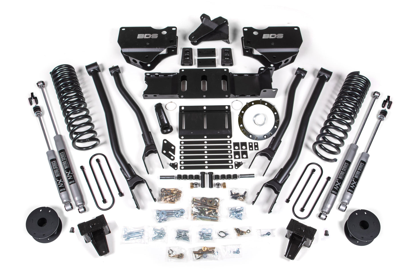 BDS Suspension 6 Inch Lift Kit w/ 4-Link | Ram 3500 w/ Rear Air Ride (19-24) 4WD | Diesel
