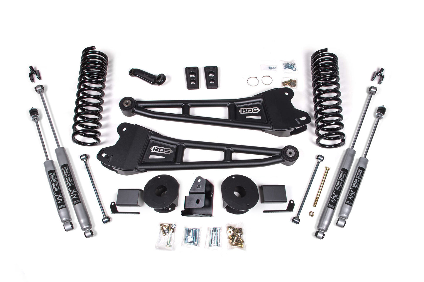 BDS Suspension 4 Inch Lift Kit w/ Radius Arm | Ram 2500 w/ Rear Air Ride (14-18) 4WD | Gas - Trucks R Us
