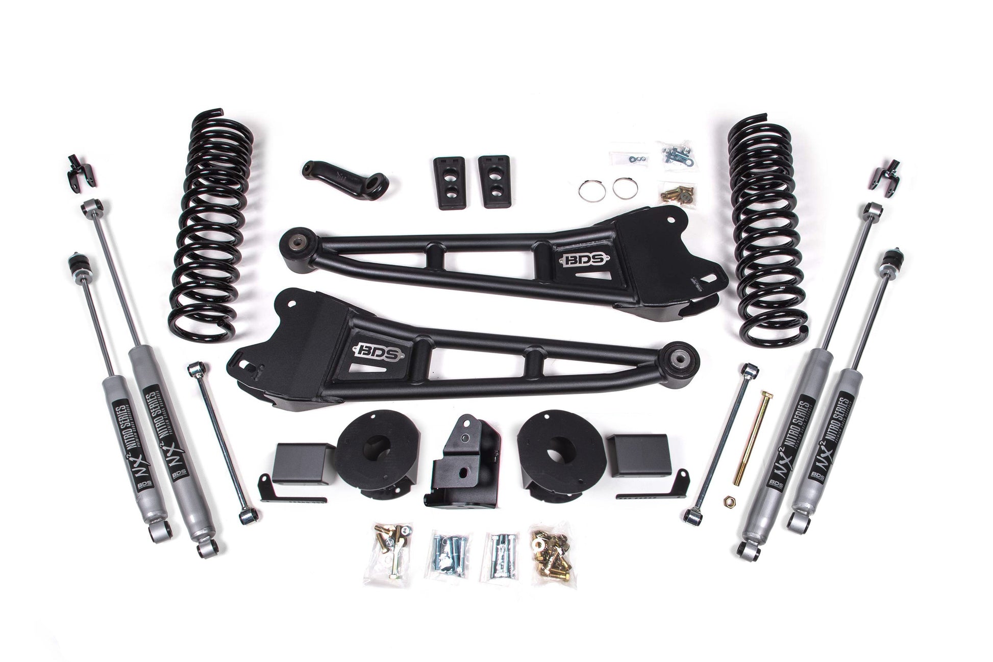 BDS Suspension 4 Inch Lift Kit w/ Radius Arm | Ram 2500 w/ Rear Air Ride (14-18) 4WD | Gas - Trucks R Us