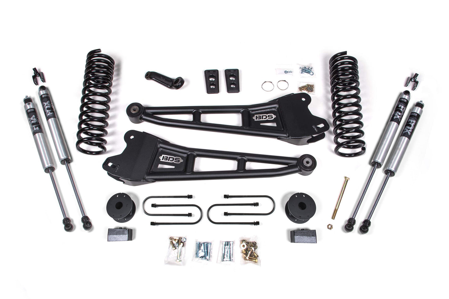 BDS Suspension 4 Inch Lift Kit w/ Radius Arm | Ram 3500 w/ Rear Air Ride (13-18) 4WD | Gas - Trucks R Us