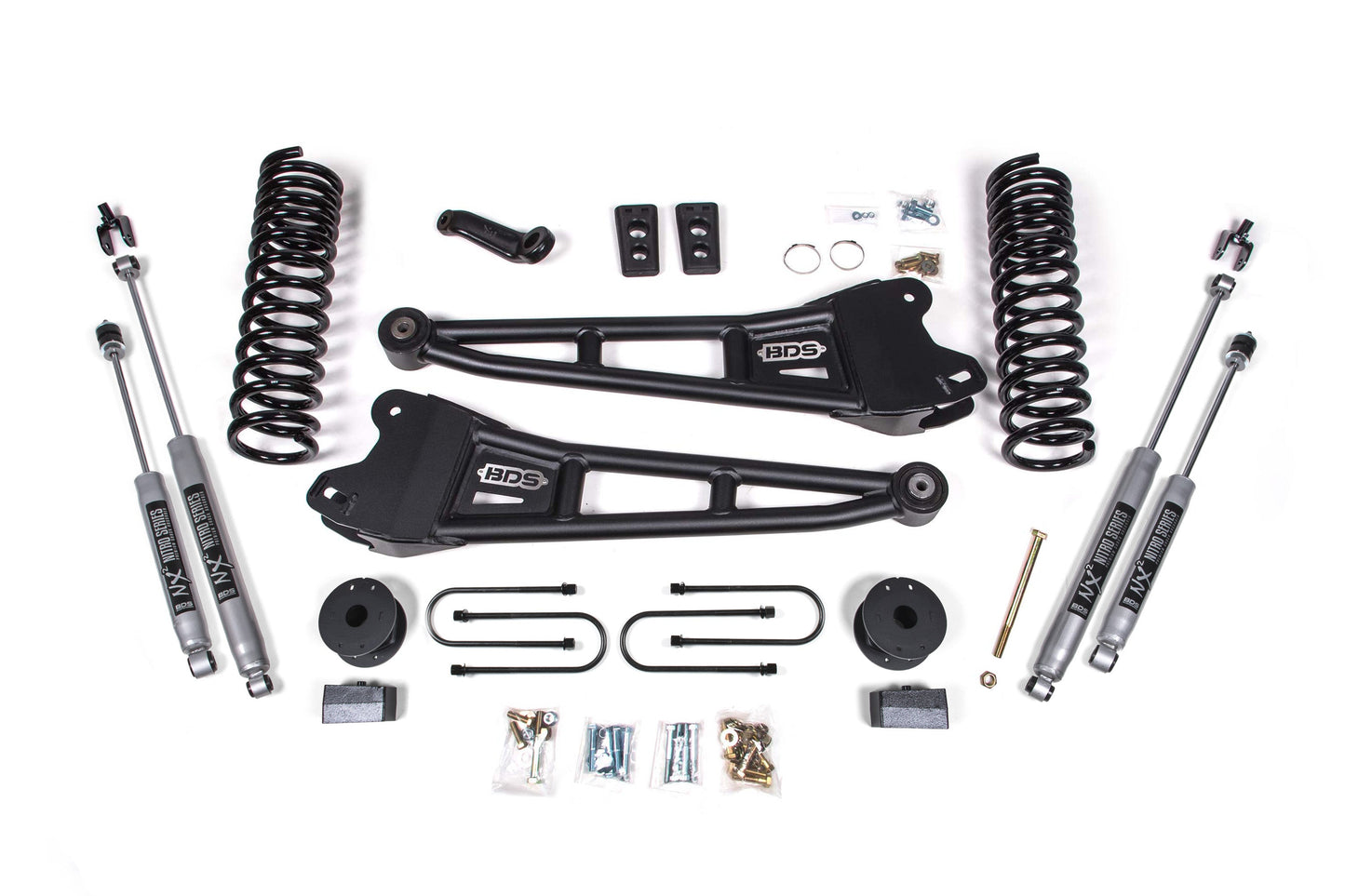 BDS Suspension 4 Inch Lift Kit w/ Radius Arm | Ram 3500 w/ Rear Air Ride (13-18) 4WD | Diesel - Trucks R Us