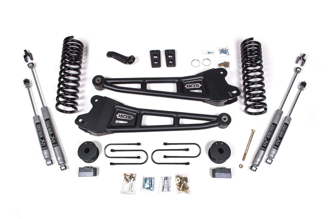 BDS Suspension 4 Inch Lift Kit w/ Radius Arm | Ram 3500 w/ Rear Air Ride (13-18) 4WD | Gas - Trucks R Us