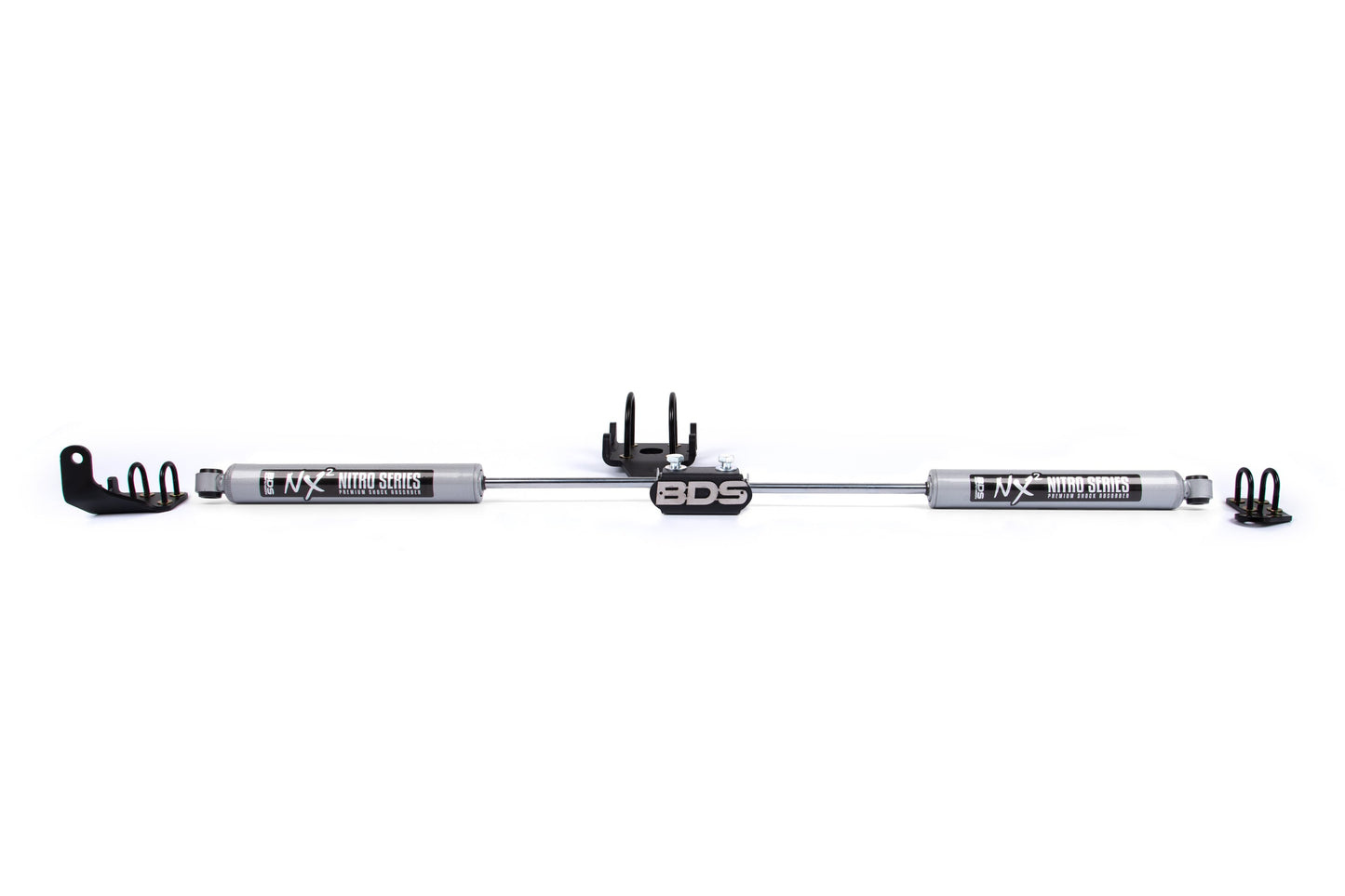 BDS Suspension Dual Steering Stabilizer Kit w/ NX2 Shocks | Dodge Ram 1500 (94-01) and 2500/3500 Y-Style (94-08) 4WD