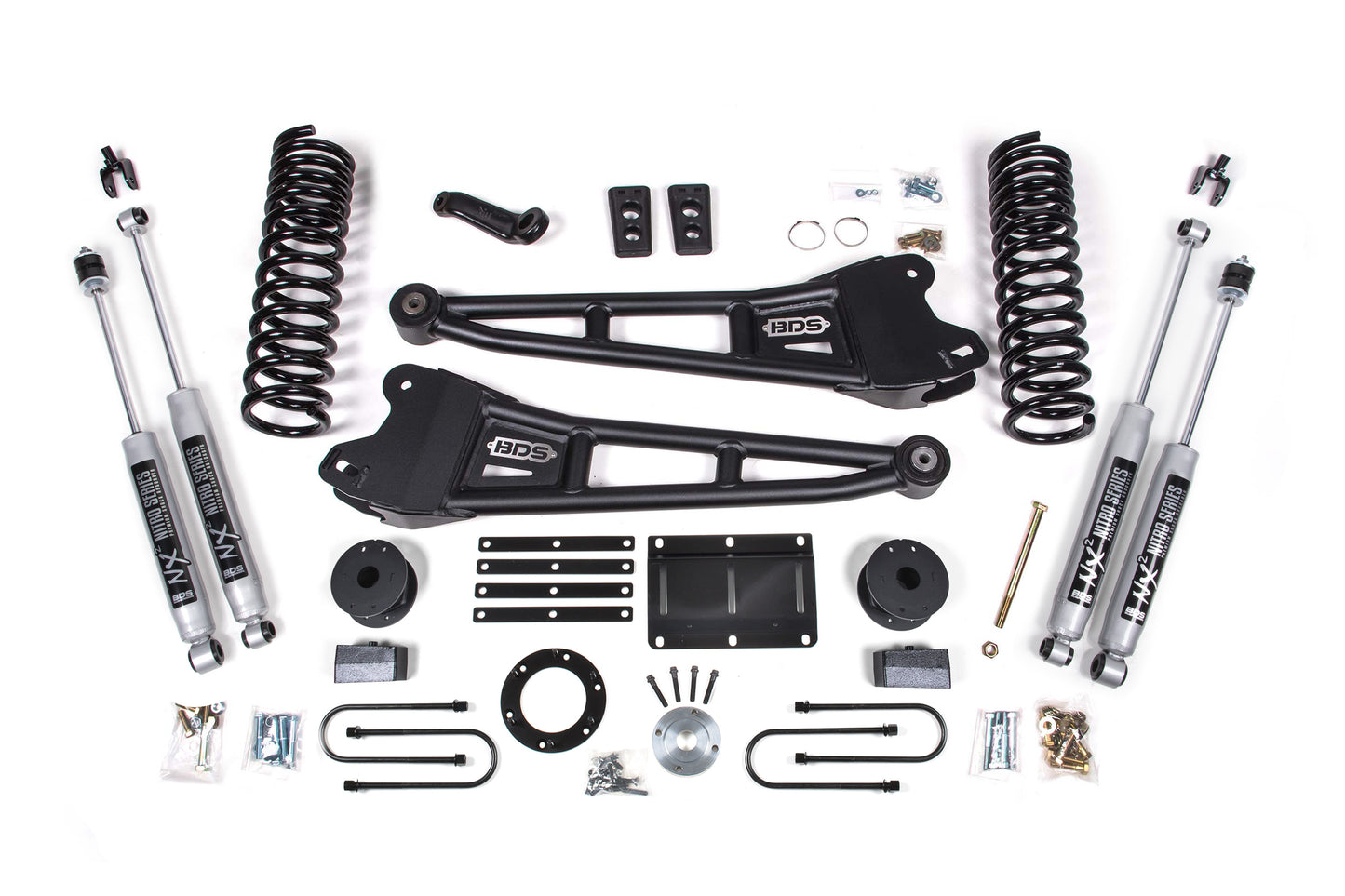 BDS Suspension 5.5 Inch Lift Kit w/ Radius Arm | Ram 3500 w/ Rear Air Ride (13-18) 4WD | Gas