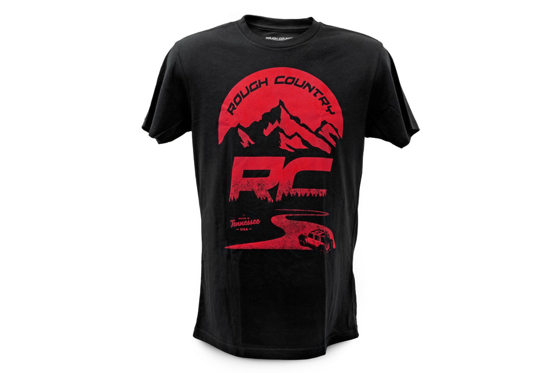 Rough Country T-Shirt | RC Mountains | Black - X-Large