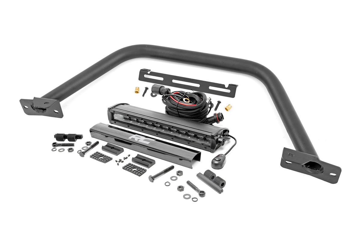 Rough Country Safari Bar | Ford Bronco 4WD (2021-2026) - 12" Single Row Black Series