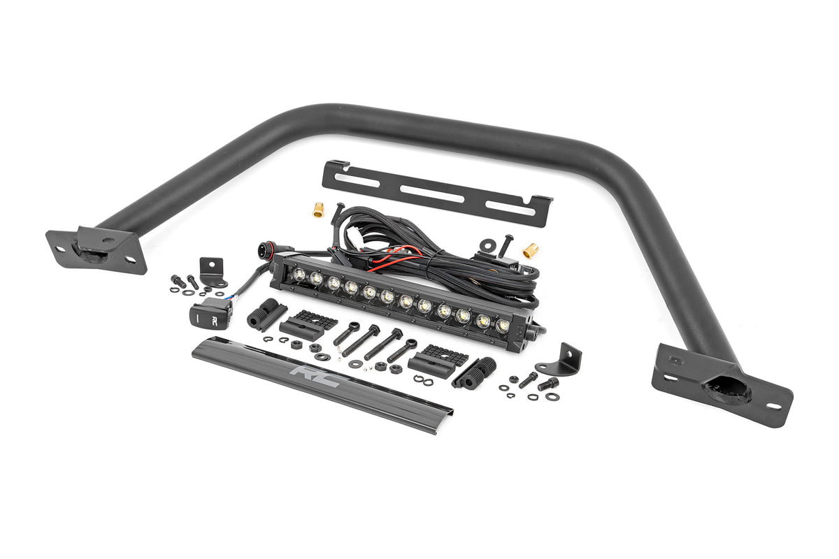 Rough Country Safari Bar | Ford Bronco 4WD (2021-2026) - 12" DRL Black Series Single Row