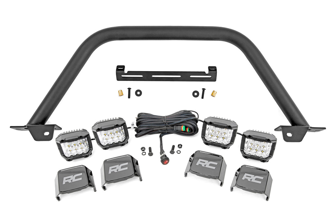 Rough Country Safari Bar | Ford Bronco 4WD (2021-2026) - 3-inch Osram Wide Angle Series (Quad)