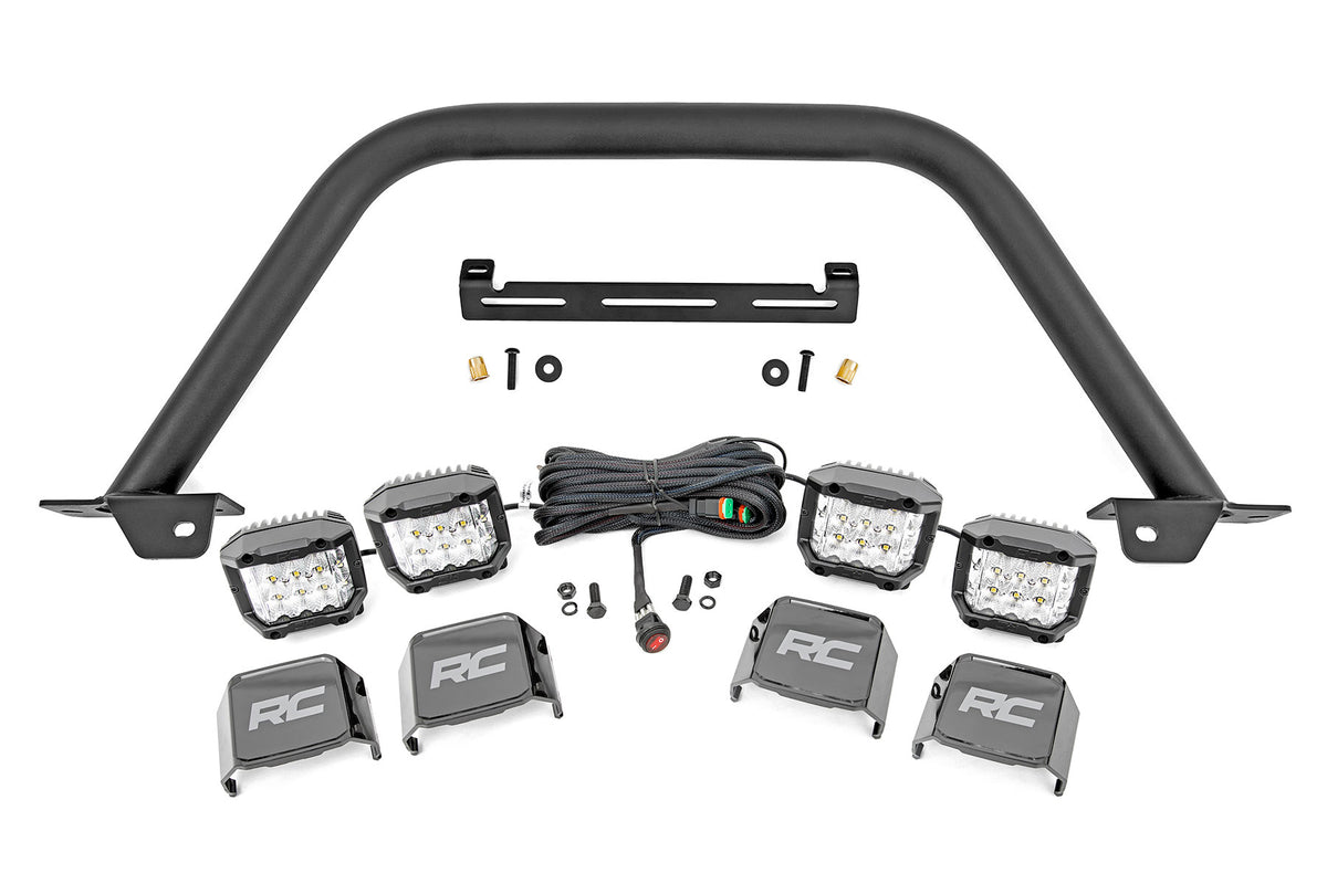 Rough Country Safari Bar | Ford Bronco 4WD (2021-2026) - 3-inch Osram Wide Angle Series (Quad)