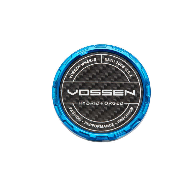 Vossen HF Carbon Billet Sport Cap 2.0 - Small (VHF) - Transparent Blue - Twill Weave (Gloss)