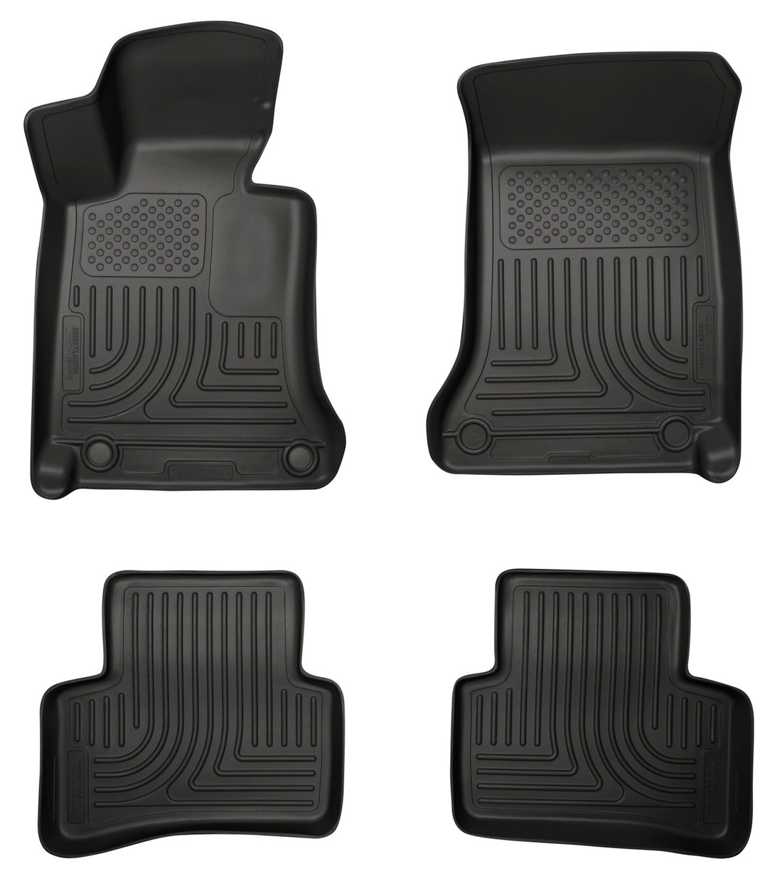 Husky Liners WeatherBeater Front & Second Seat Floor Liners - 4 Piece Fits 2008-2014 Mercedes-Benz C300, 2012-2014 C250, C350