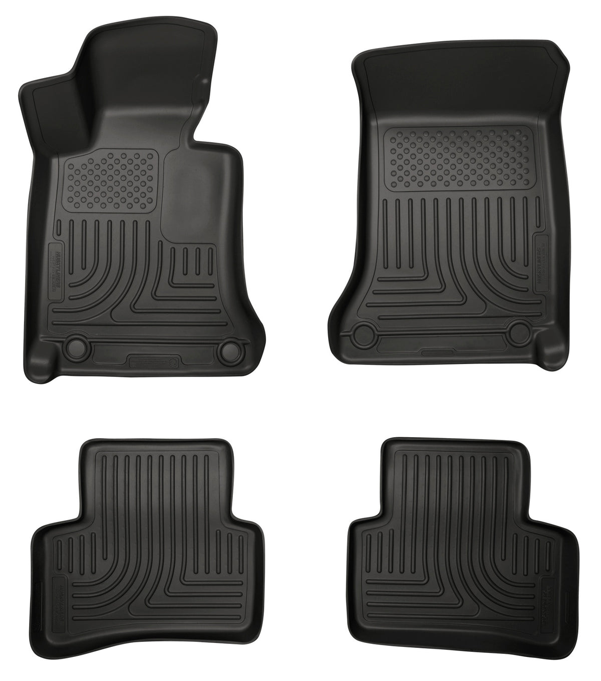Husky Liners WeatherBeater Front & Second Seat Floor Liners - 4 Piece Fits 2008-2014 Mercedes-Benz C300, 2012-2014 C250, C350
