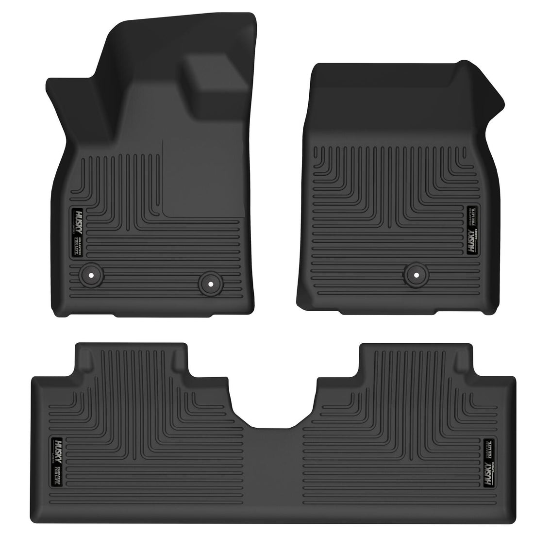 Husky Liners WeatherBeater Front & Second Seat Floor Liners - 3 Piece Fits 2021-2024 Ford Mustang Mach-E