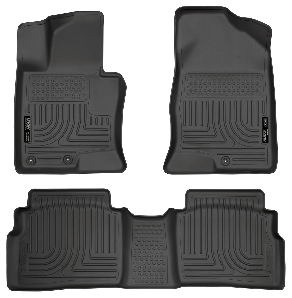 Husky Liners WeatherBeater Front & Second Seat Floor Liners - 3 Piece Fits 2011-2015 Hyundai Sonata
