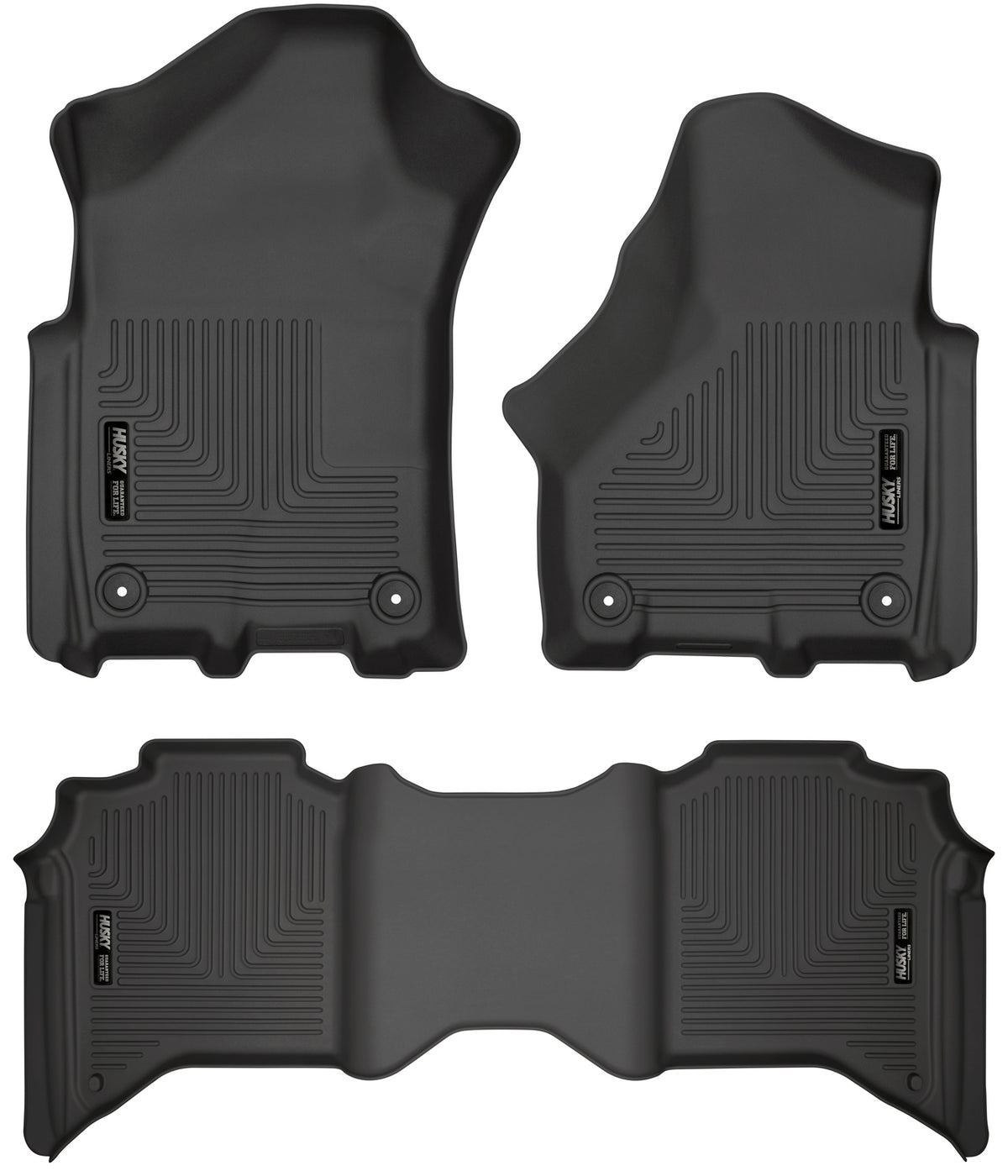 Husky Liners WeatherBeater Front & Second Seat Floor Liners - 3 Piece Fits 2019-2026 Ram 2500/3500