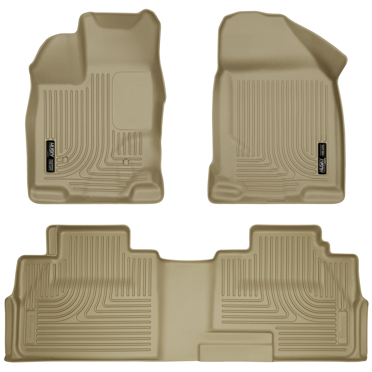 Husky Liners WeatherBeater Front & Second Seat Floor Liners - 3 Piece Fits 2007-2014 Ford Edge, 2007-2015 Lincoln MKX