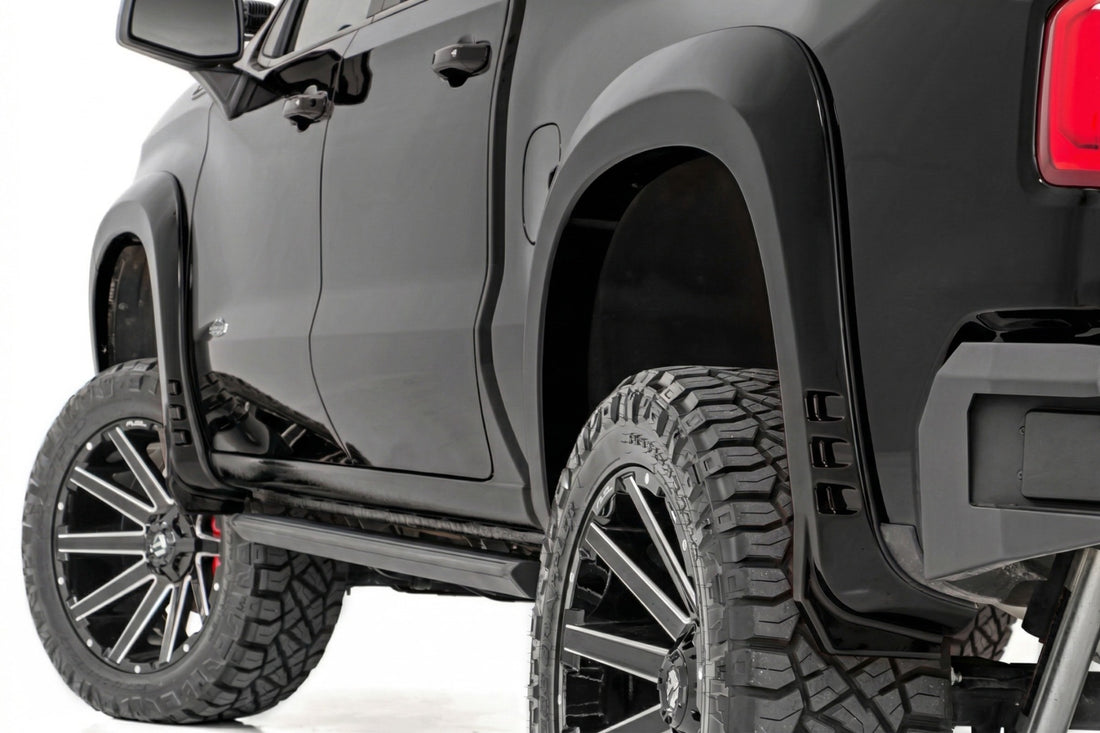 Rough Country SF1 Fender Flares | Chevy Silverado 1500 2WD/4WD (2019-2026 & Refresh) - GB8 | Mosaic Black Pearl