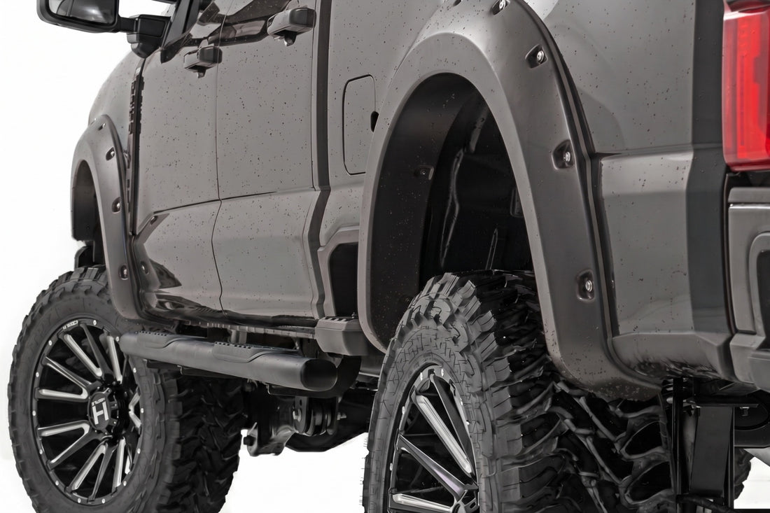 Rough Country Pocket Fender Flares | Ford F-250/F-350 Super Duty 2WD/4WD (2023-2026) - M7 | Carbonized Gray