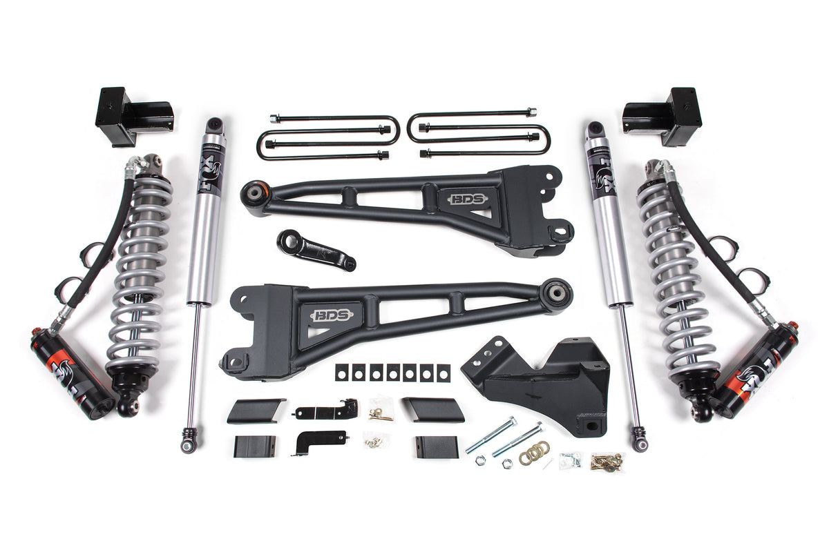 BDS Suspension 4 Inch Lift Kit w/ Radius Arms | FOX 2.5 Coilover Conversion - Performance Elite | Ford F450 Super Duty (20-22) 4WD