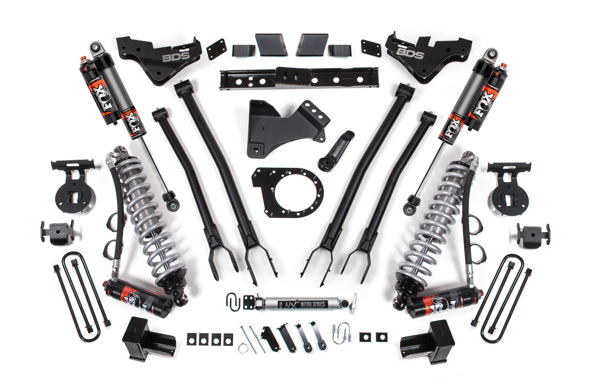 7 Inch Lift Kit w/ 4-Link | FOX 2.5 Performance Elite Coilover Conversion | Ford F250/F350 Super Duty (23-26) 4WD | Diesel - Trucks R Us