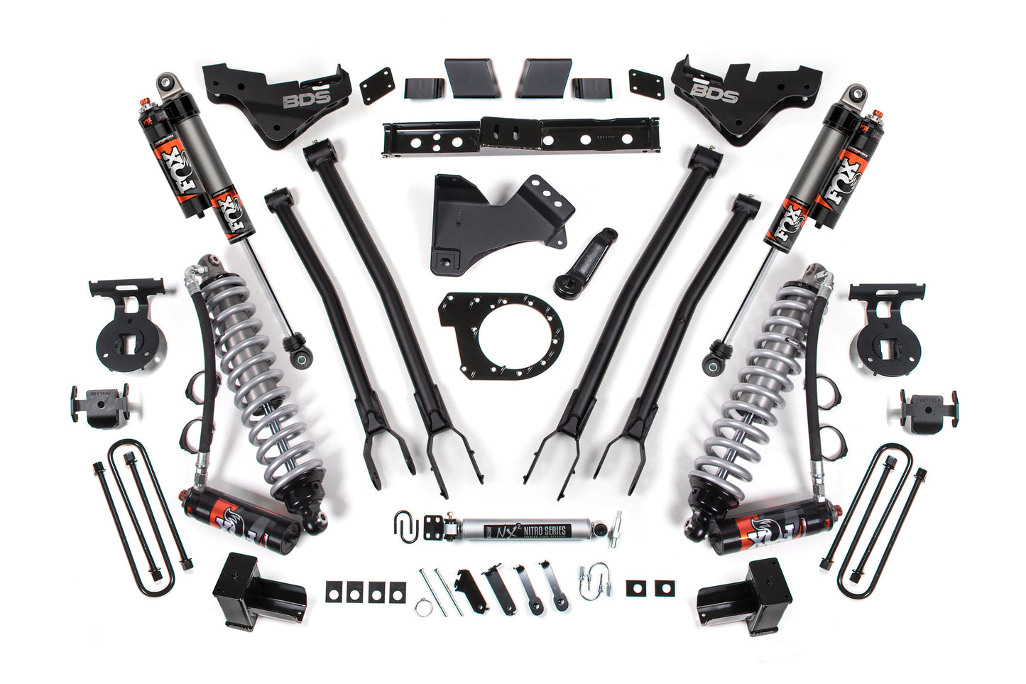 BDS Suspension 7 Inch Lift Kit w/ 4-Link | FOX 2.5 Performance Elite Coilover Conversion | Ford F250/F350 Super Duty (23-26) 4WD | Diesel