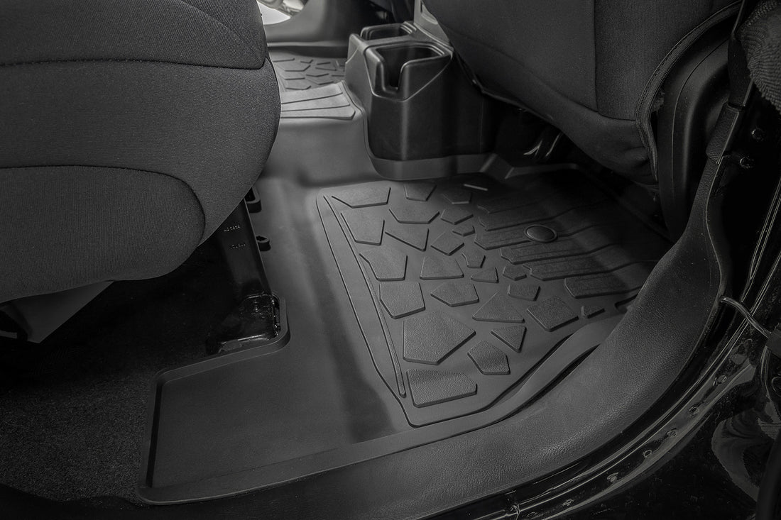 Rough Country Flex Fit Floor Mats | Jeep Wrangler Unlimited 4WD (2018-2026)