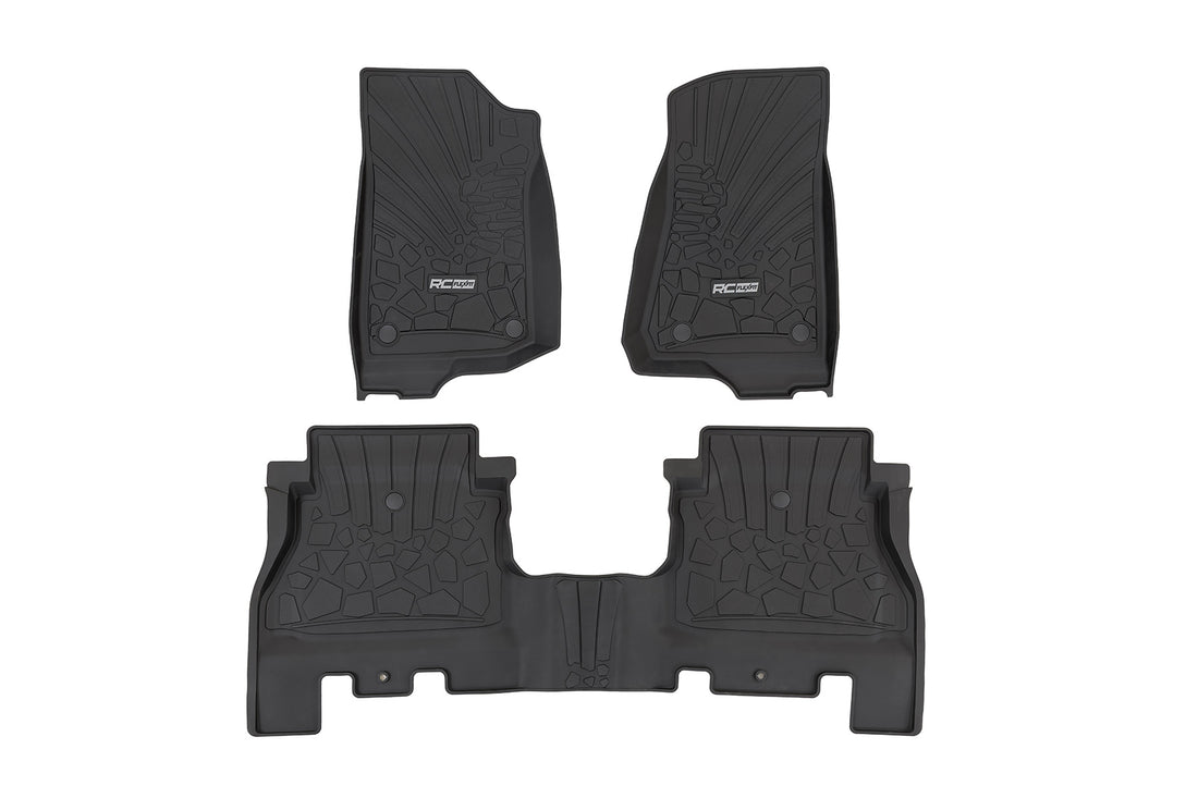 Rough Country Flex Fit Floor Mats | Jeep Wrangler Unlimited 4WD (2018-2026)