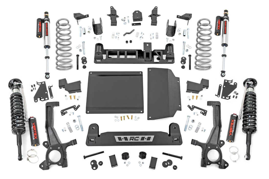 Rough Country 6 Inch Lift Kit | Toyota Tundra 4WD (2022-2026) - Without Auto Adjusting Headlights / Vertex Coilovers w/Vertex Shocks