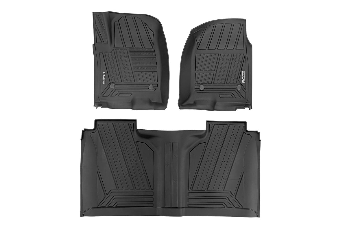 Rough Country Flex-Fit Floor Mats | Chevy/GMC 1500/2500HD/3500HD (19-26 & Refresh)