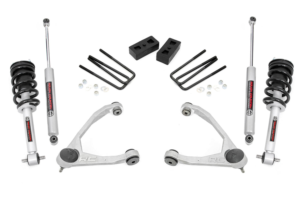 Rough Country 3.5 Inch Lift Kit | Chevy/GMC 1500 (07-16) - Aluminum / Lifted Struts (07-13 Models) / N3 Shocks