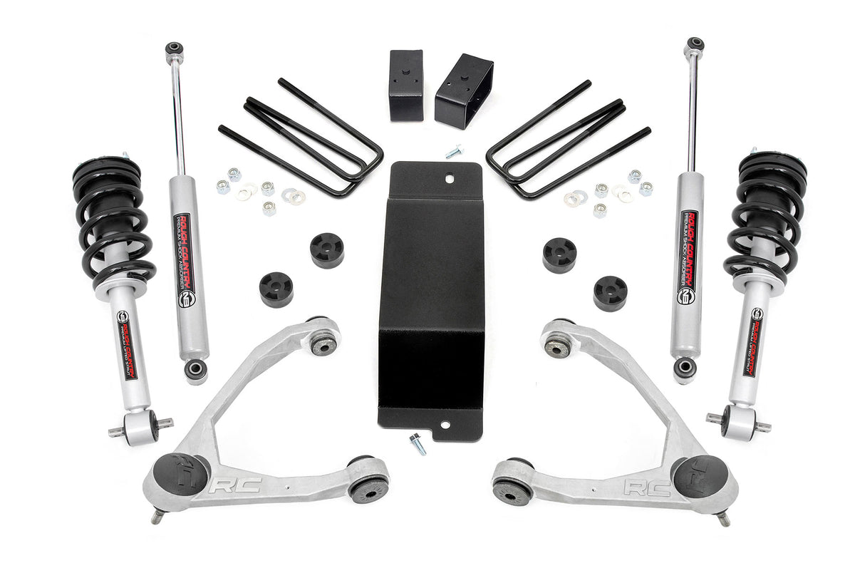 Rough Country 3.5 Inch Lift Kit | Chevy/GMC 1500 (07-16) - Aluminum / Lifted Struts (07-13 Models) / N3 Shocks