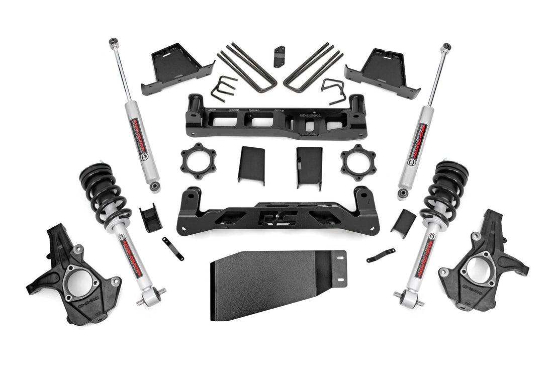 Rough Country 6 Inch Lift Kit | Chevy Silverado & GMC Sierra 1500 4WD (2007-2013) - N3 Struts w/N3 Rear Shocks