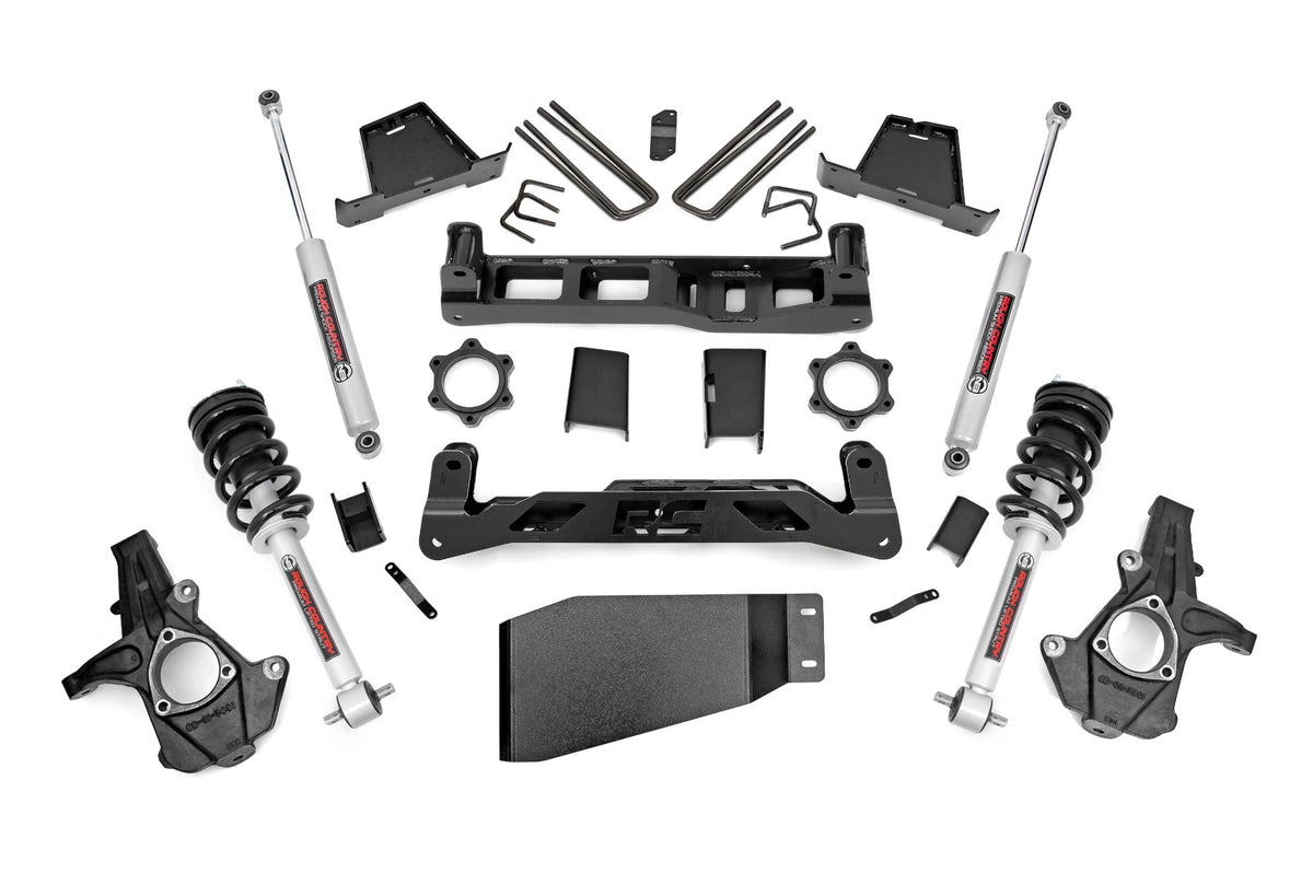 Rough Country 6 Inch Lift Kit | Chevy Silverado & GMC Sierra 1500 4WD (2007-2013) - N3 Struts w/N3 Rear Shocks