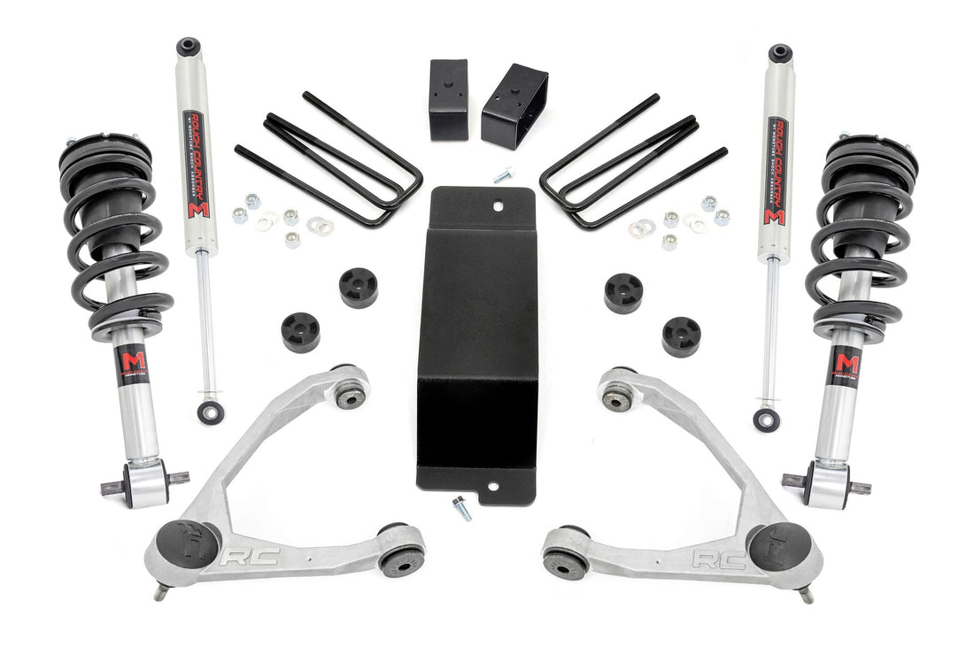 Rough Country 3.5 Inch Lift Kit | Chevy/GMC 1500 (07-16) - Aluminum / M1 Monotube Struts (14-16 Models) / M1 Monotube Shocks