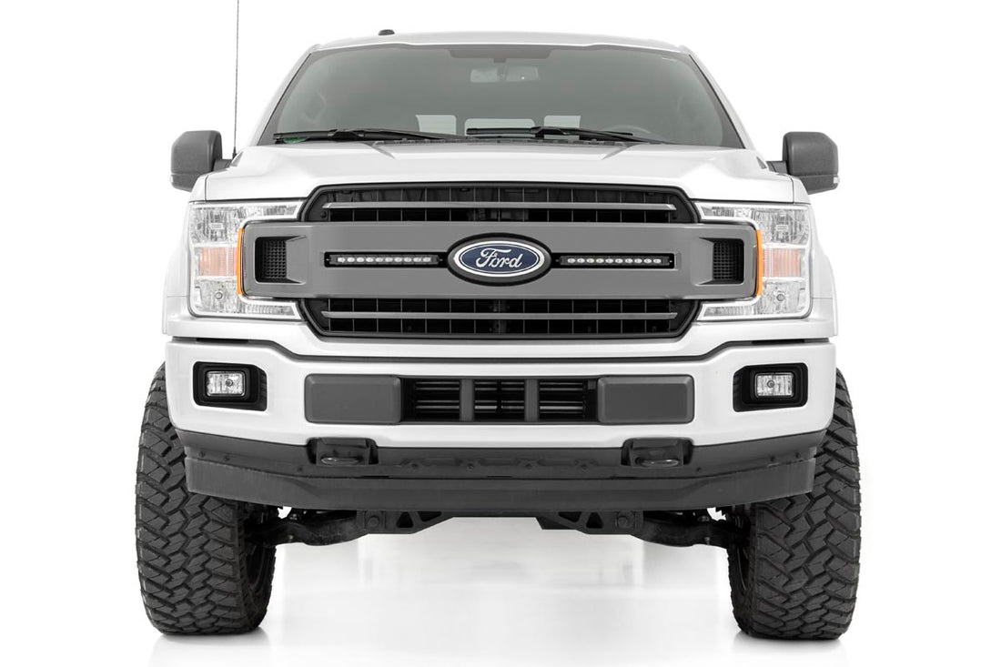 Rough Country LED Grille Light Kit | 10-inch Slimline | Ford F-150 XLT 2WD/4WD (2018-2020)