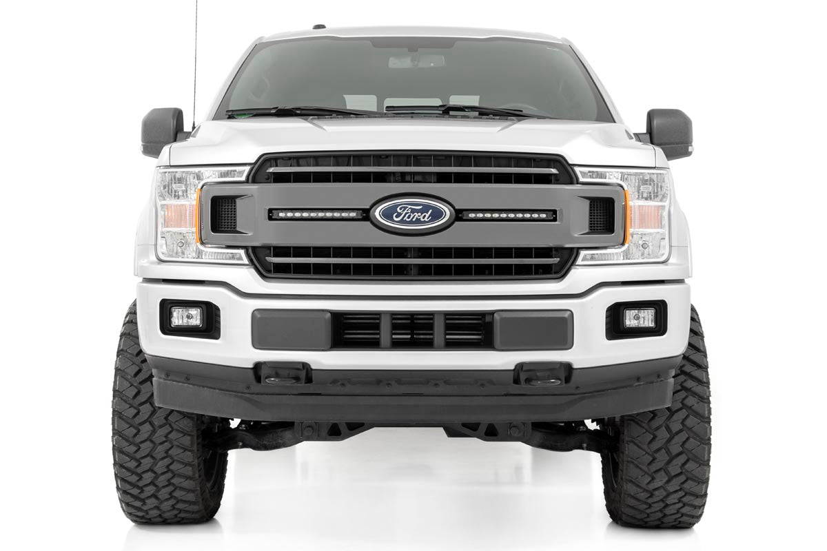Rough Country LED Grille Light Kit | 10-inch Slimline | Ford F-150 XLT 2WD/4WD (2018-2020)