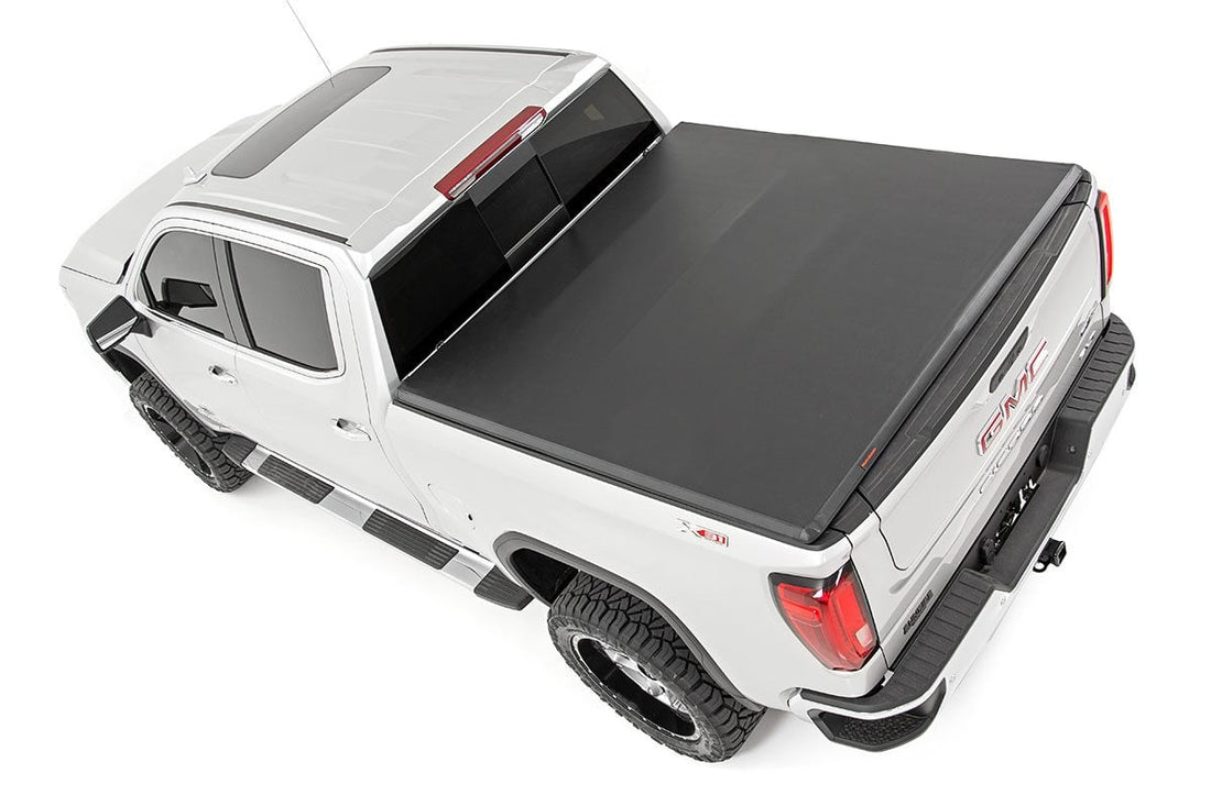 Rough Country Soft Tri-Fold Bed Cover | Chevy/GMC Sierra 1500 (19-26)/Silverado 1500 (19-26)