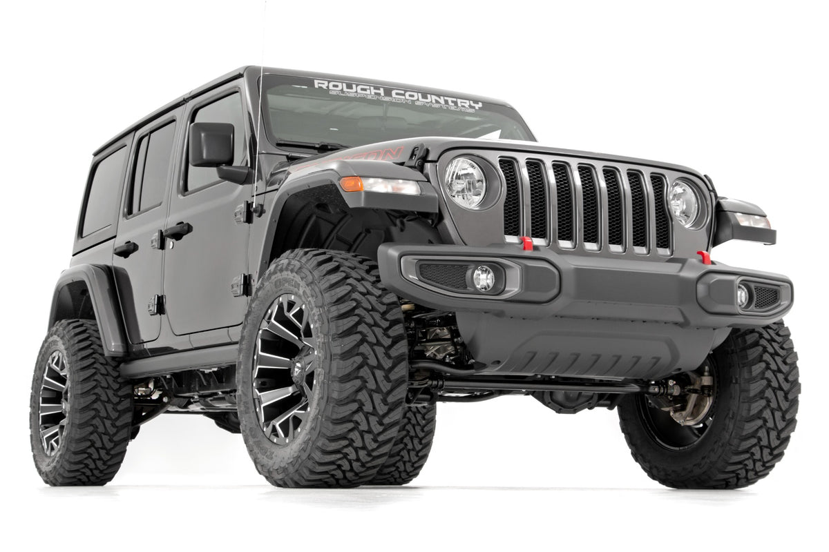 Rough Country 2.5 Inch Lift Kit | 4-Door | Jeep Wrangler Unlimited Rubicon 4WD (2024-2026)