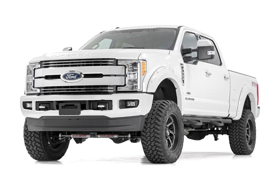 Rough Country 4.5 Inch Lift Kit | Ford F-250/F-350 Super Duty 4WD (2017-2022) - 3.5in Diameter / V2 Monotube Shocks / Yes