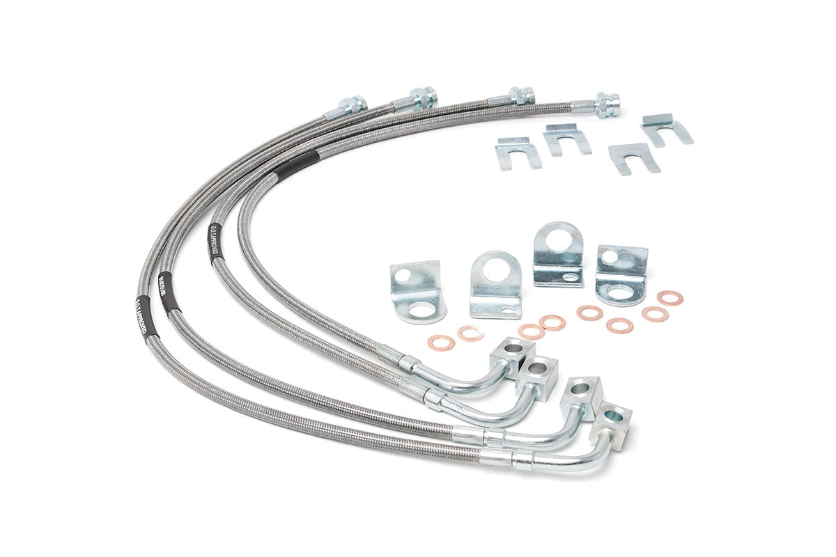 Rough Country Brake Lines | Jeep Wrangler JK (07-18) - Front & Rear