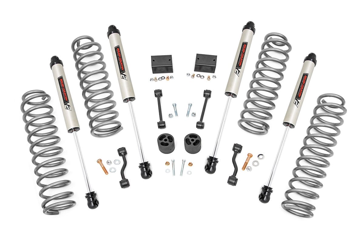 Rough Country 2.5 Inch Lift Kit | 4-Door | Jeep Wrangler Unlimited Rubicon 4WD (2024-2026) - V2 Monotube