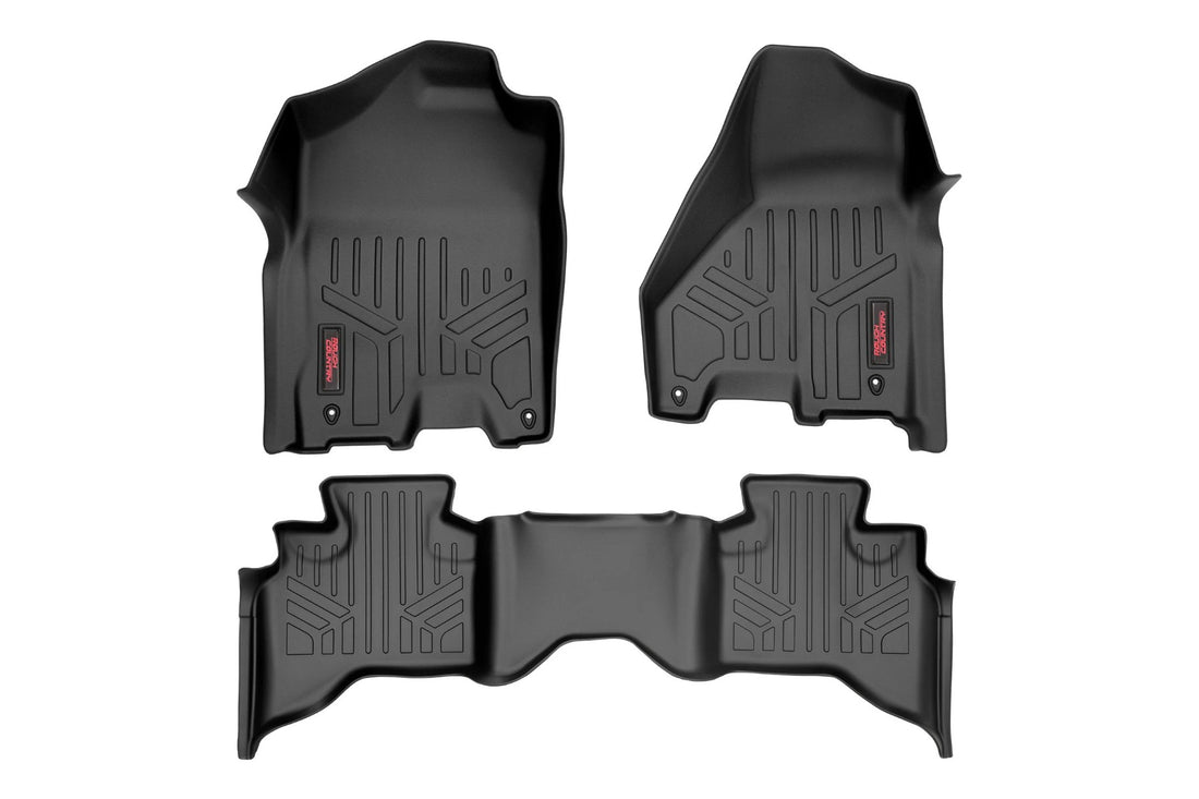 Rough Country Floor Mats | Ram 1500 2WD/4WD (2012-2018 & Classic) - First & Second Row / Bucket Seats / Quad Cab