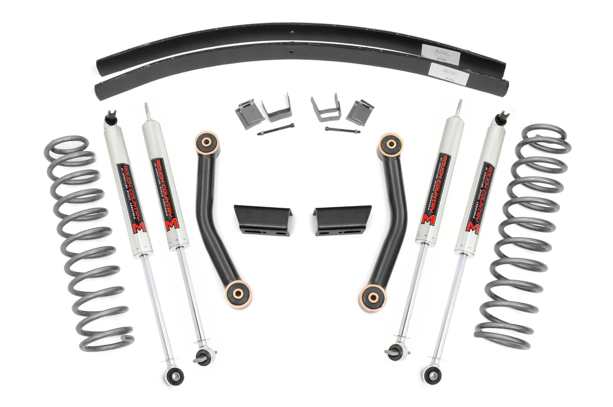 Rough Country 3 Inch Lift Kit | Jeep Cherokee XJ (84-01) - M1 Monotube / Add-a-leafs
